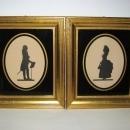 C.& A. Richards Boston Mass. Colonial Man And Colonial Woman Silhouettes