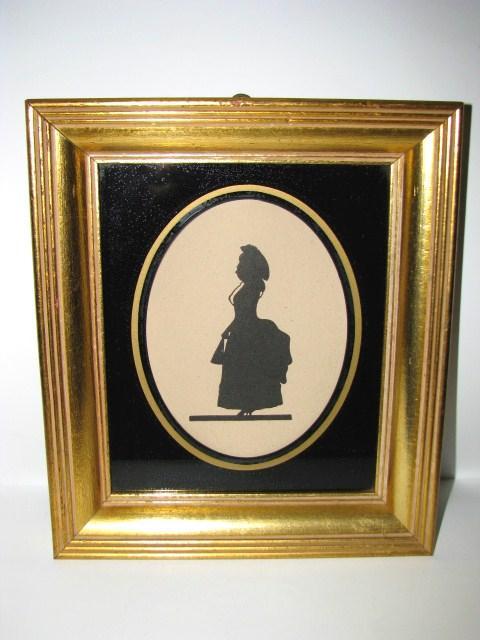 C.& A. Richards Boston Mass. Colonial Man And Colonial Woman Silhouettes