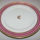 Royal Worcester England Elegant Pink & Gold Decorated 3 Piece Place Setting