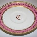 Royal Worcester England Elegant Pink & Gold Decorated 3 Piece Place Setting