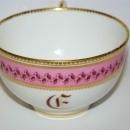 Royal Worcester England Elegant Pink & Gold Decorated 3 Piece Place Setting