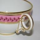 Royal Worcester England Elegant Pink & Gold Decorated 3 Piece Place Setting