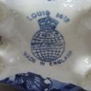 Kent Staffordshire England Louis 14th. Blue Chintz Piggy Bank