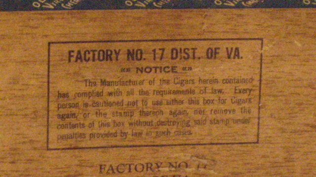 old virginia cheroots cigar box