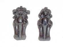 carved figurines set of two
