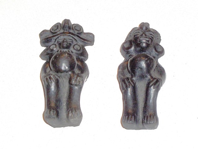 carved figurines set of two