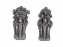 carved figurines set of two