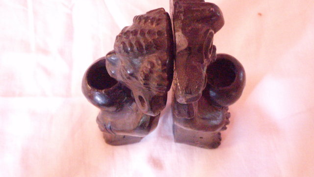 carved figurines set of two