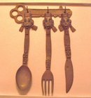 african native hanging flatware