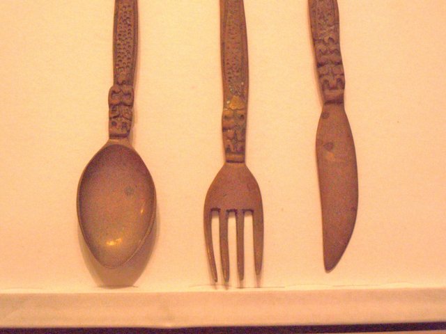 african native hanging flatware