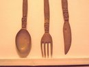 african native hanging flatware