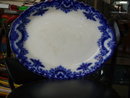 flow blue platter by clifton circa 1870