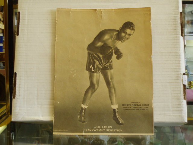 joe louis1932 window show card