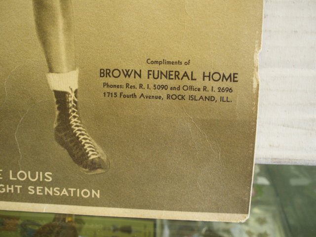 joe louis1932 window show card
