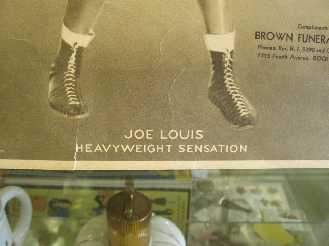 joe louis1932 window show card