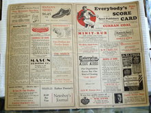 1940 scorecard browns vs. red soxs