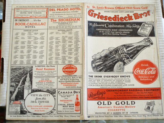 1966 scorecard red vs. white soxs