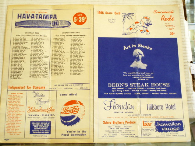 1940's scorecard cardinals vs.white soxs