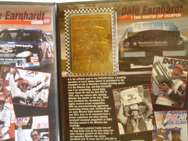 2001 dale earnhardt sr. career and championship 23kt trading cards