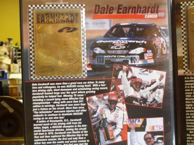 2001 dale earnhardt sr. career and championship 23kt trading cards