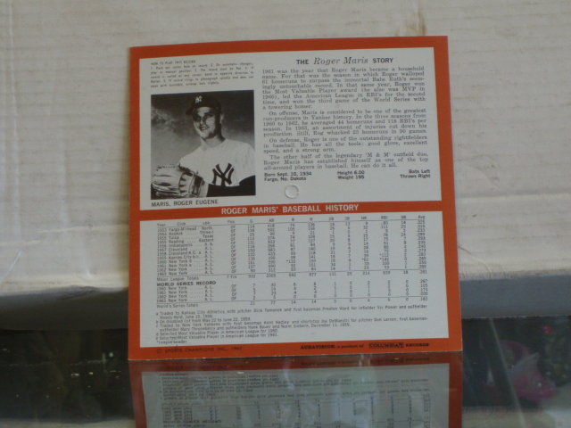 roger maris picture records 33 1/3 rpm stats from 1953 - 63