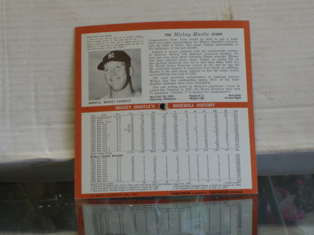 mickey mantel picture records 33 1/3 rpm stats from 1949 - 63