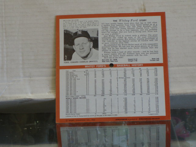 whitey ford picture records 33 1/3 rpm stats from 1947 - 63
