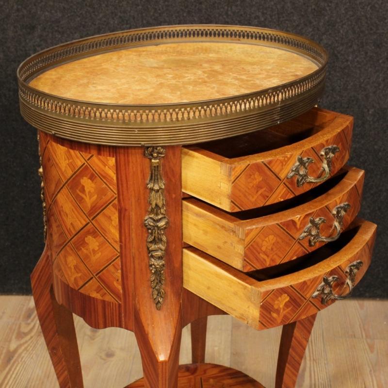 20th Century Pair Of French Inlaid Bedside Tables