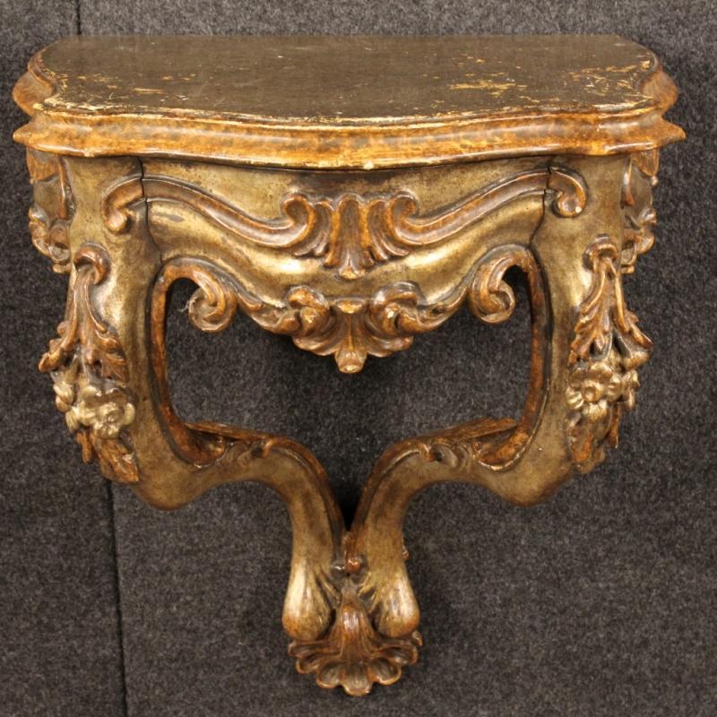 20th Century Pair Of Italian Shelves In Silver Wood