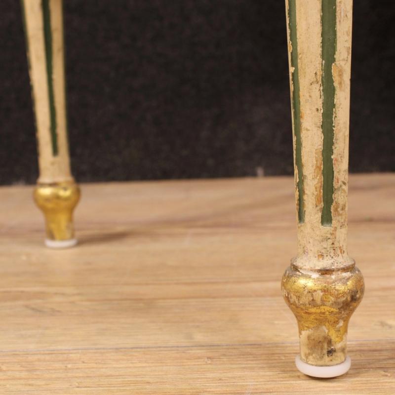 20th Century Pair Of Italian Lacquered And Gold Footstools