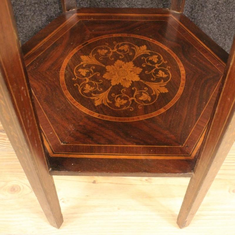 20th Century Italian Inlaid Side Table In Louis XVI Style