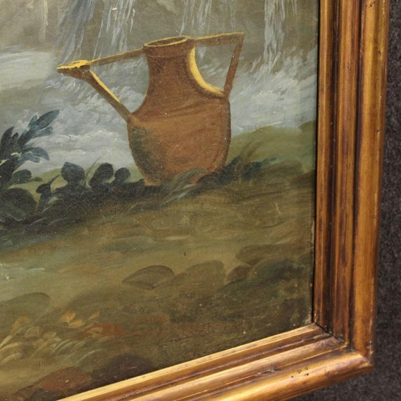 18th Century French Landscape Painting With Characters