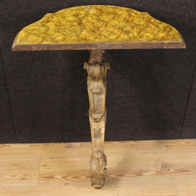 20th Century Italian Lacquered And Gilt Console Table