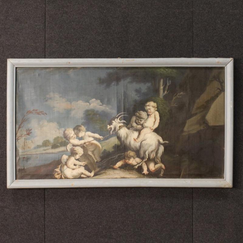 18th Century Italian Painting Game of Little Angels
