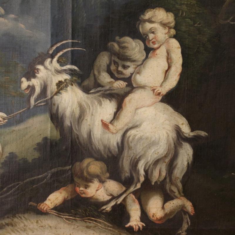 18th Century Italian Painting Game of Little Angels