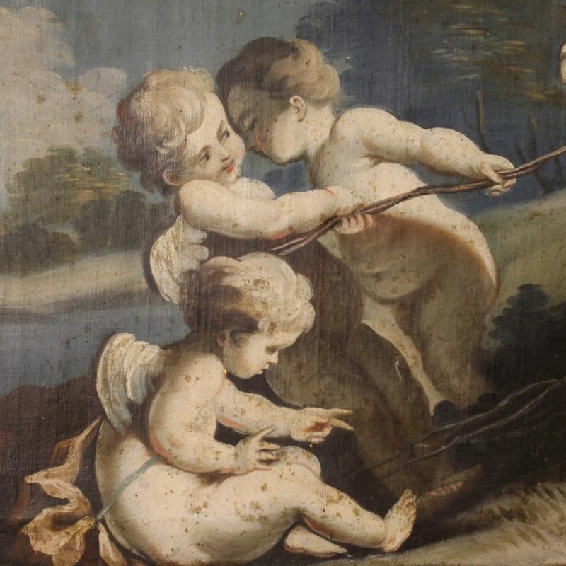 18th Century Italian Painting Game of Little Angels