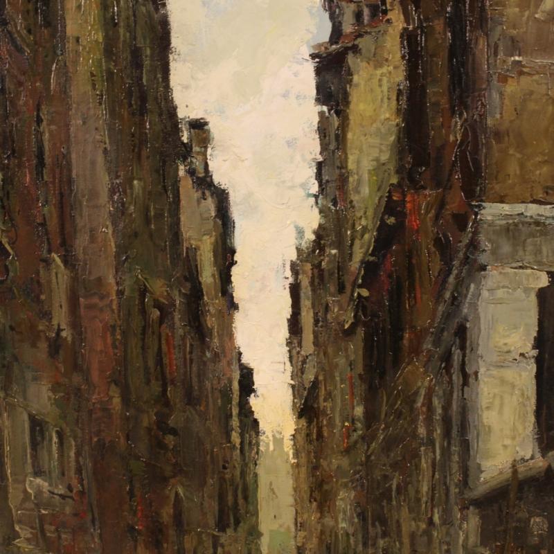 20th Century Italian Signed Painting View Of Venice