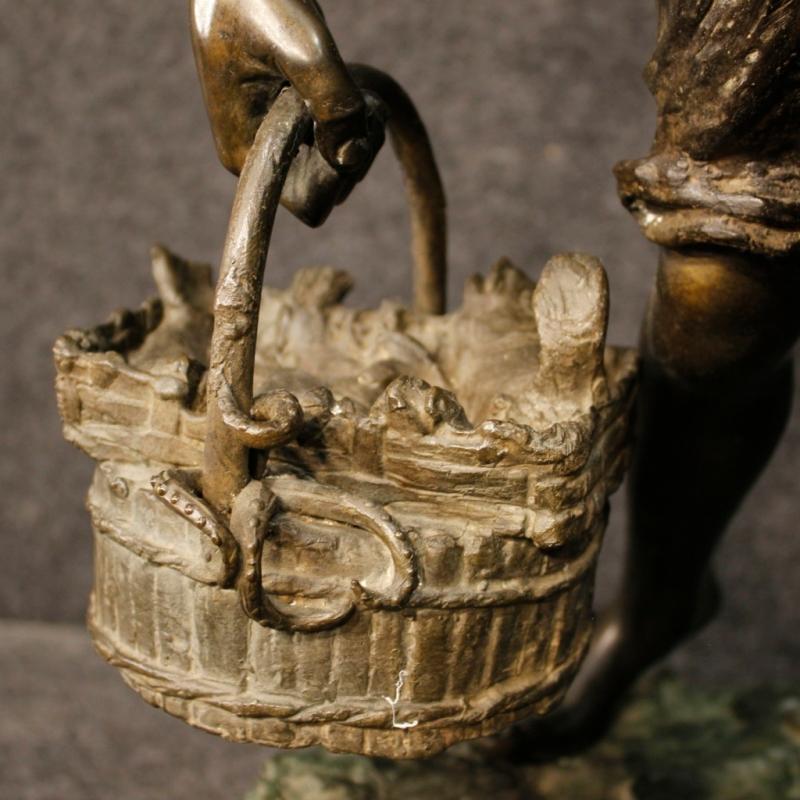 20th Century Neapolitan Signed Sculpture In Bronze