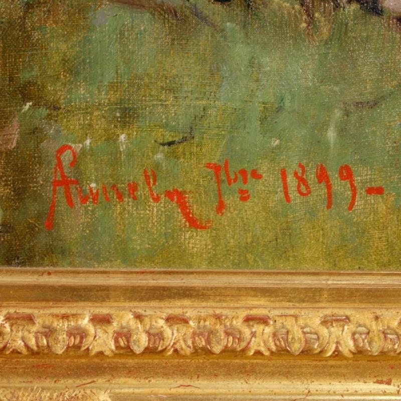 19th Century Italian Landscape Painting Signed And Dated 1899