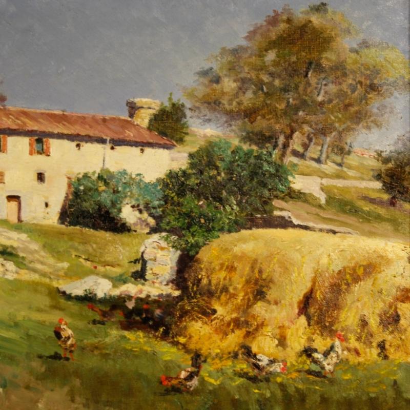 19th Century Italian Landscape Painting Signed And Dated 1899