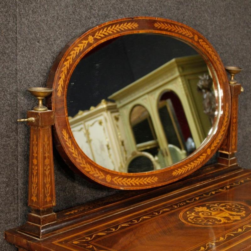 20th Century Italian Inlaid Dressing Table In Louis XVI Style
