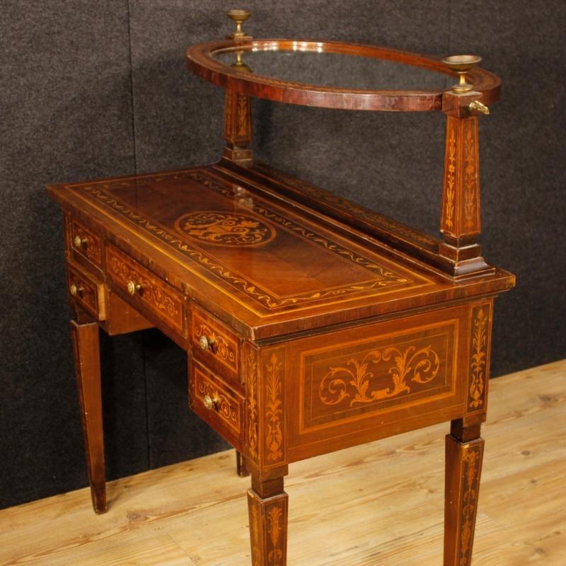 20th Century Italian Inlaid Dressing Table In Louis XVI Style