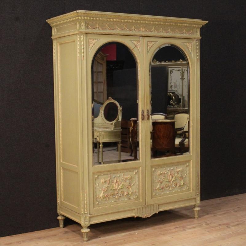 20th Century Italian Lacquered And Painted Wardrobe