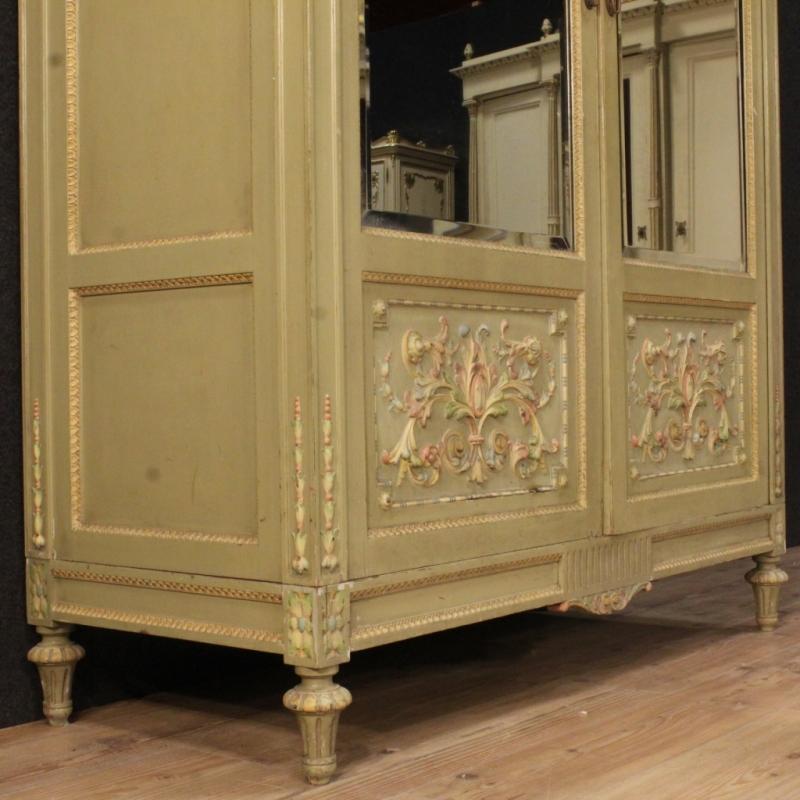 20th Century Italian Lacquered And Painted Wardrobe