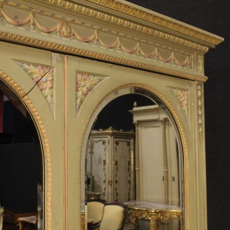 20th Century Italian Lacquered And Painted Wardrobe