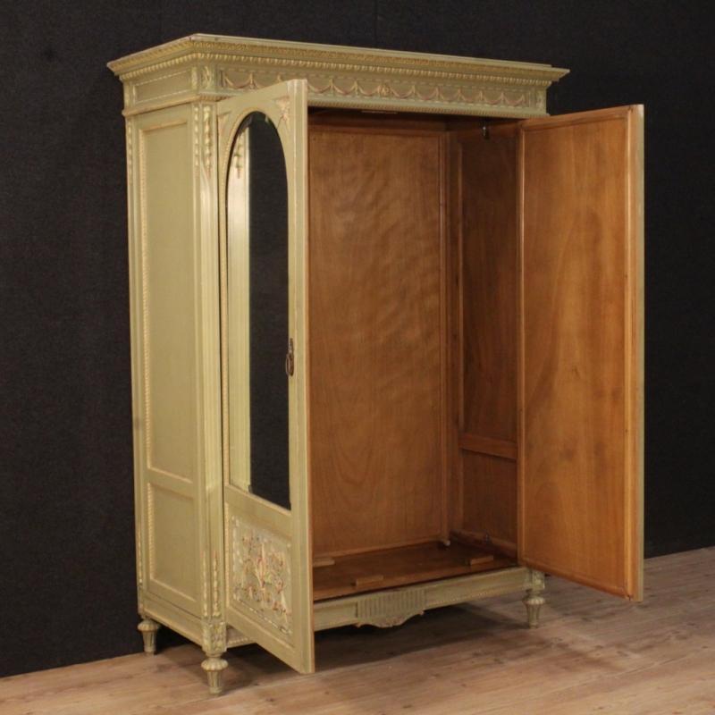 20th Century Italian Lacquered And Painted Wardrobe