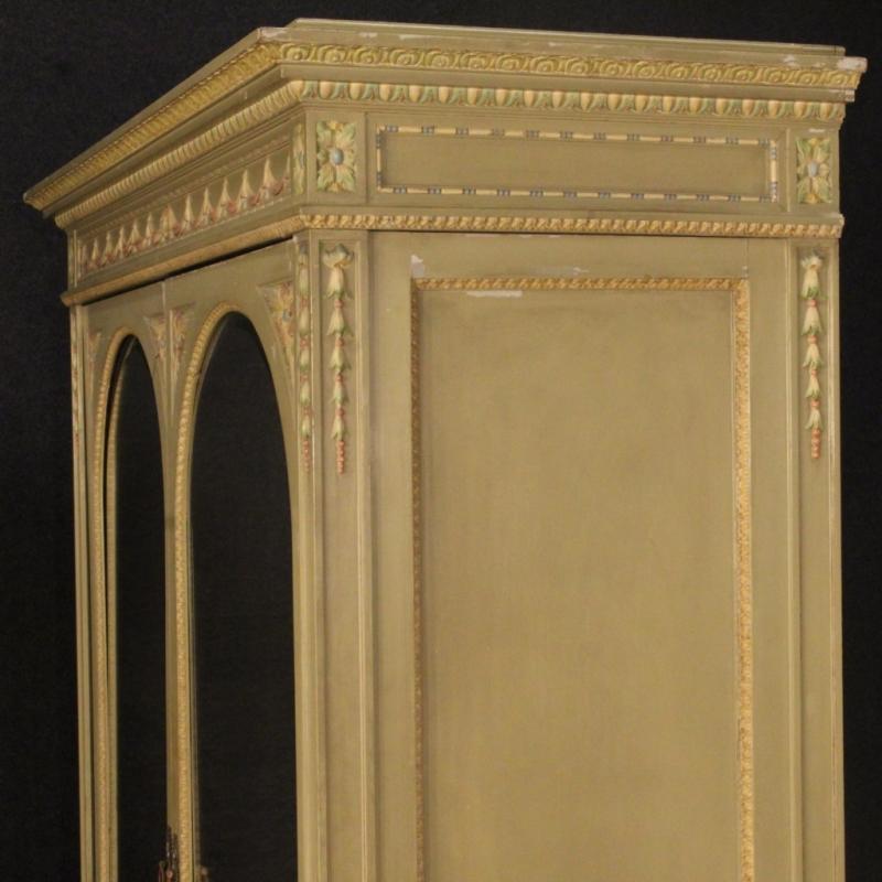 20th Century Italian Lacquered And Painted Wardrobe