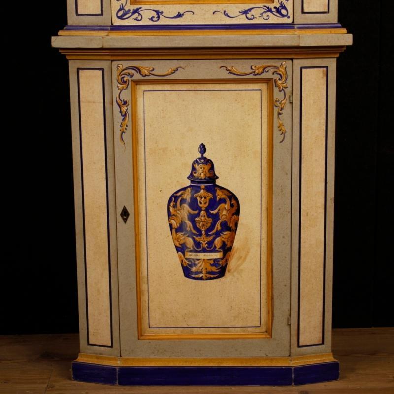 20th Century Italian Painted Corner Cupboard