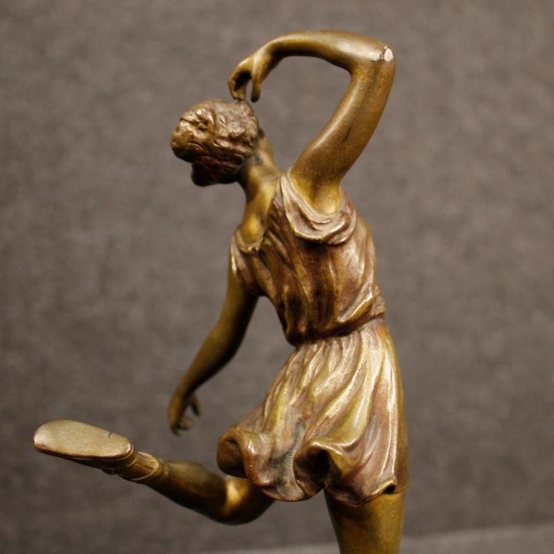 20th Century Italian Bronze Bell With Dancer Sculpture