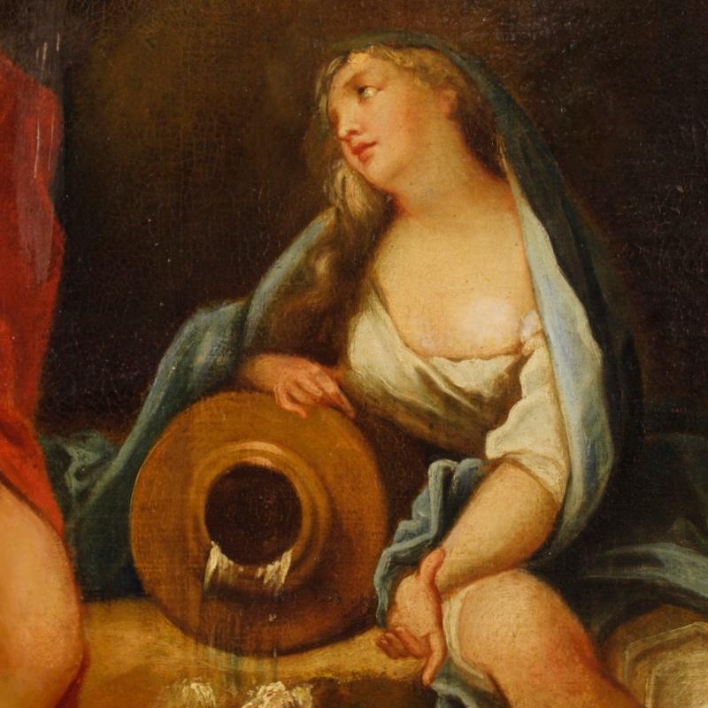 19th Century French Neoclassical Painting Oil On Canvas